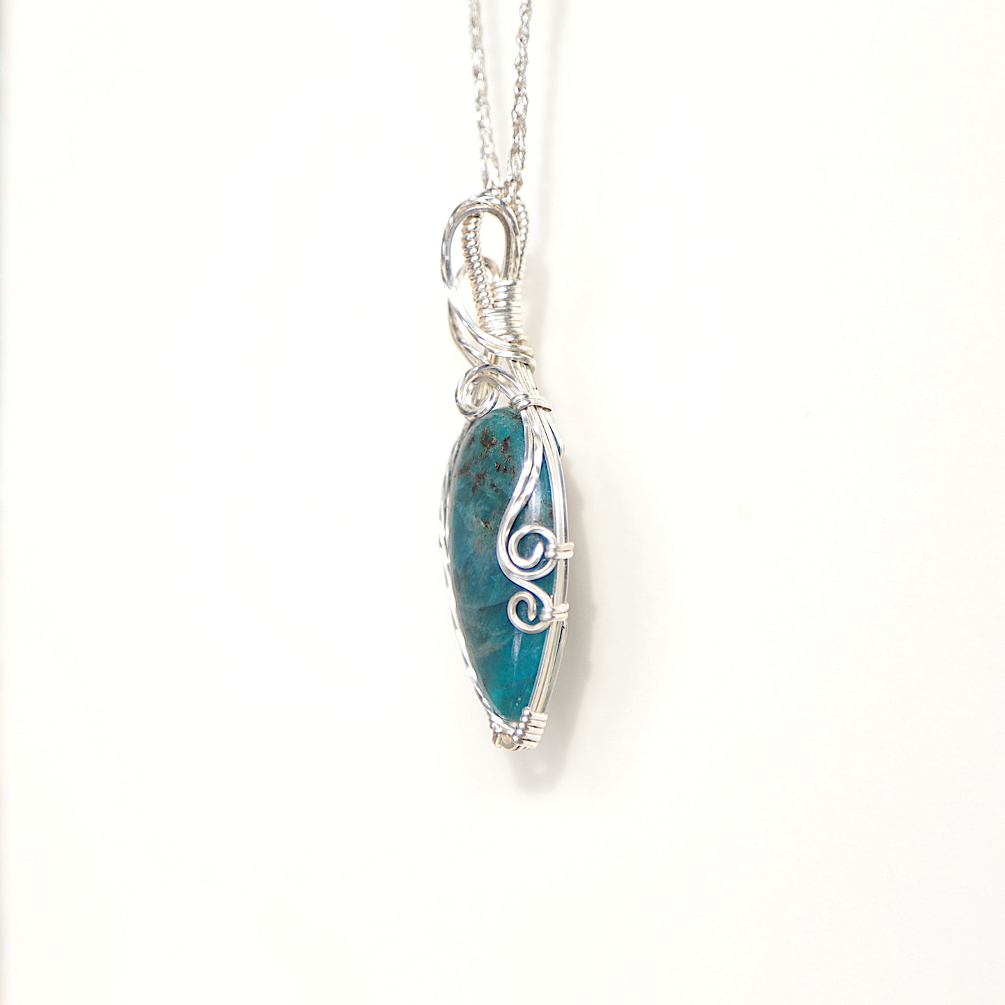 Pendentif Wire Wrapping Apatite
