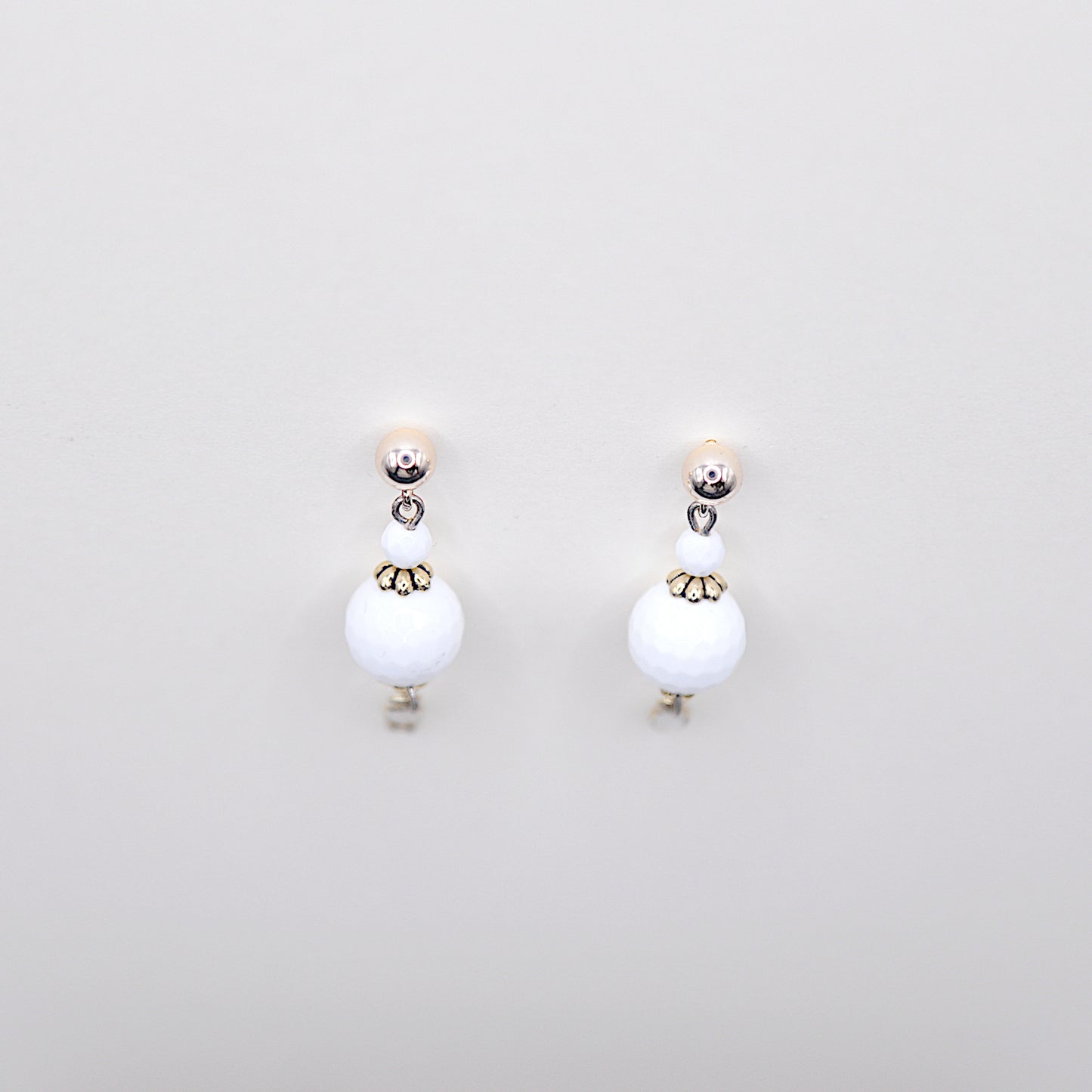 Boucles d'oreilles en Agate blanche