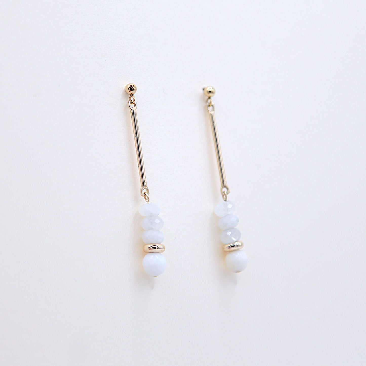 Boucles d'oreilles en Agate blanche