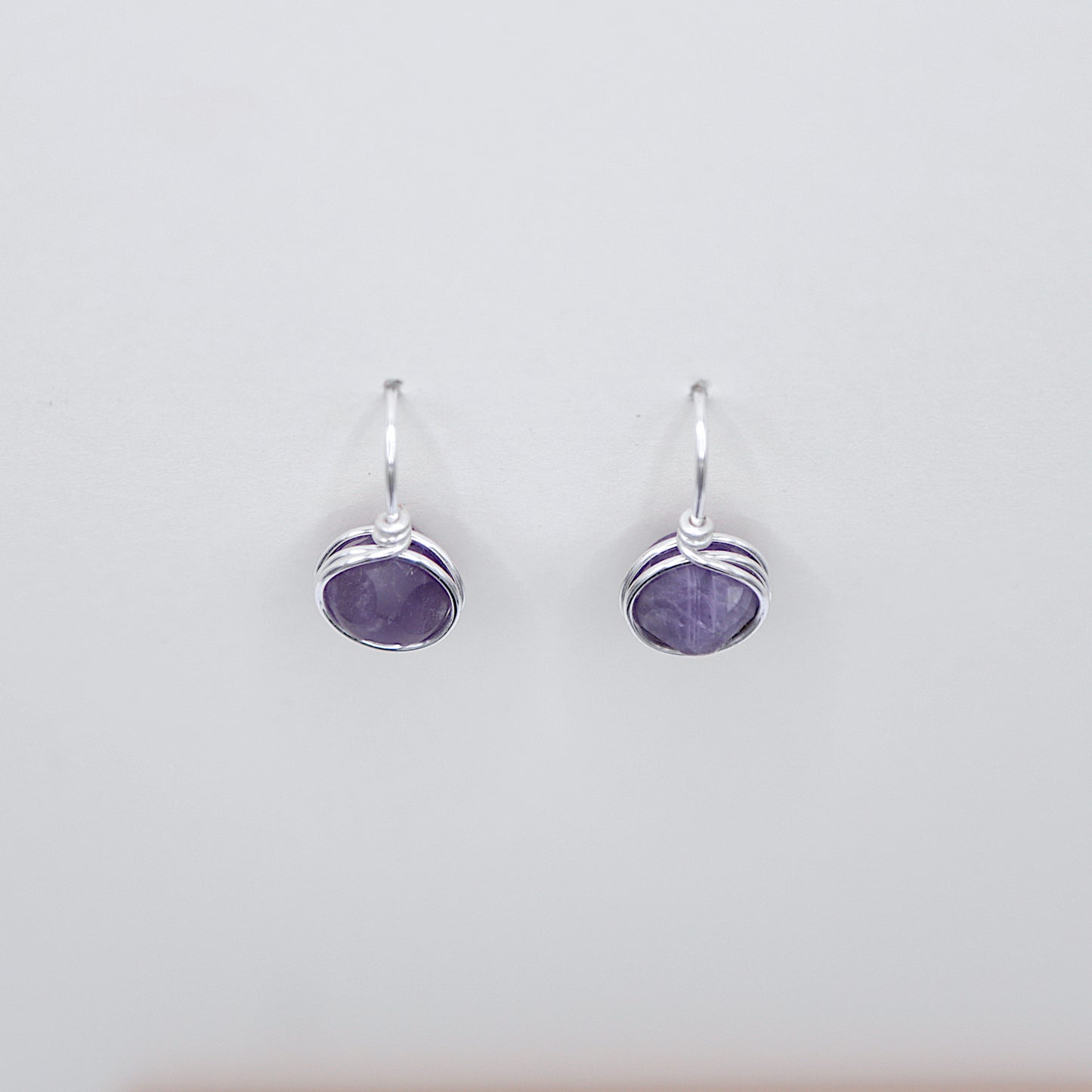 Boucles d'oreilles Wire Wrapping en Améthyste