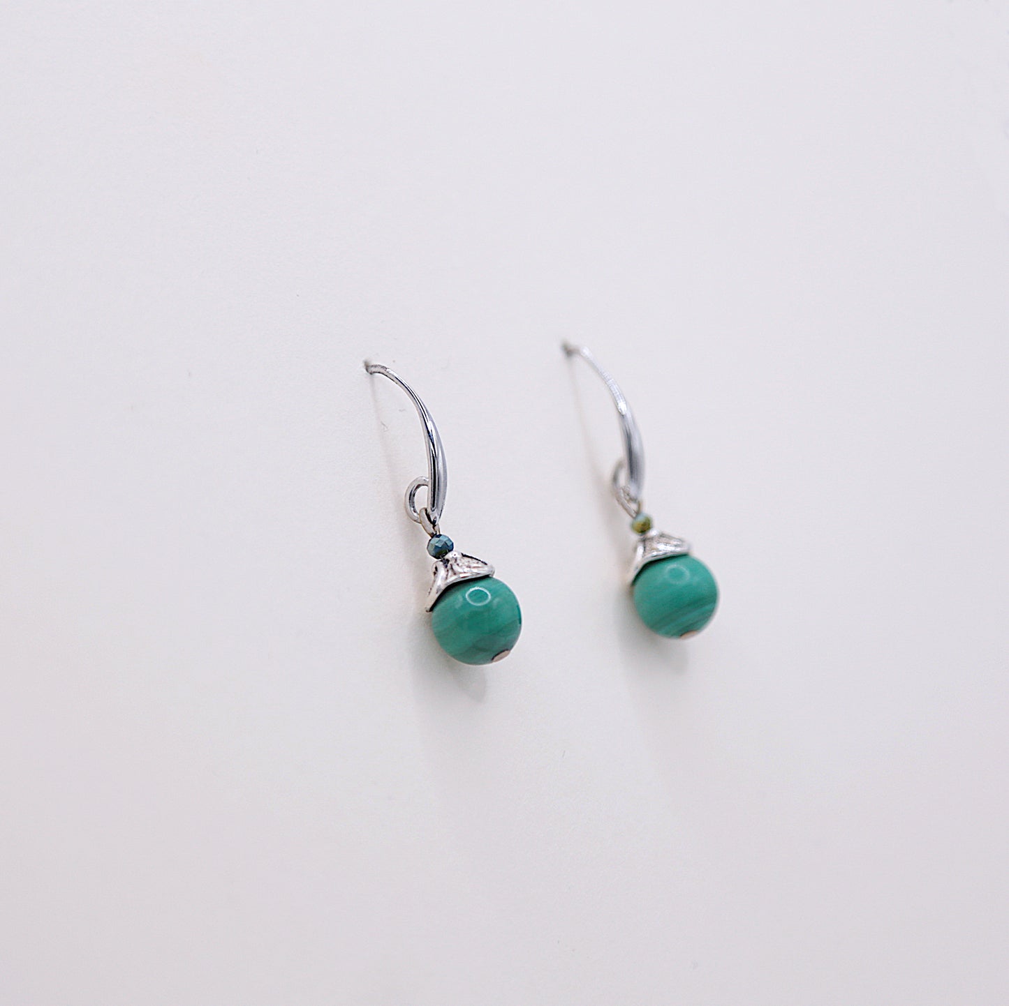 Boucles d'oreilles en Malachite