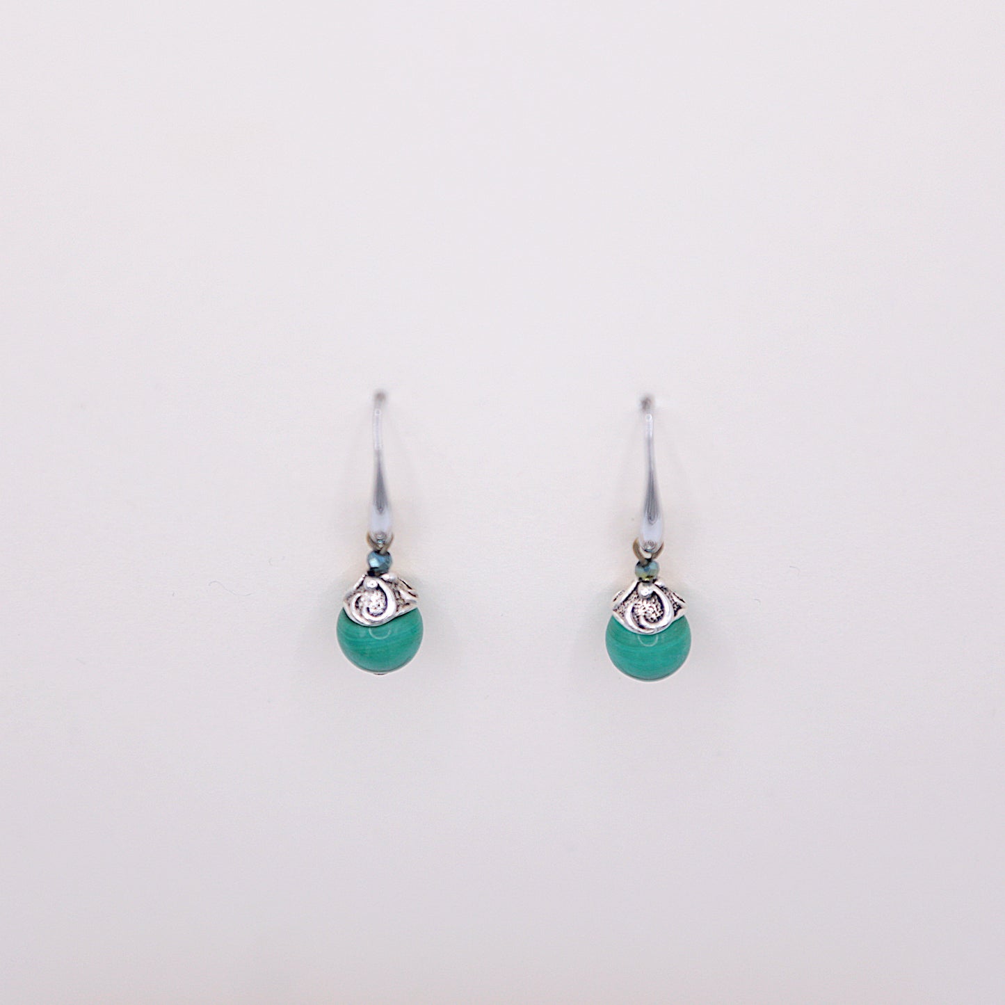 Boucles d'oreilles en Malachite
