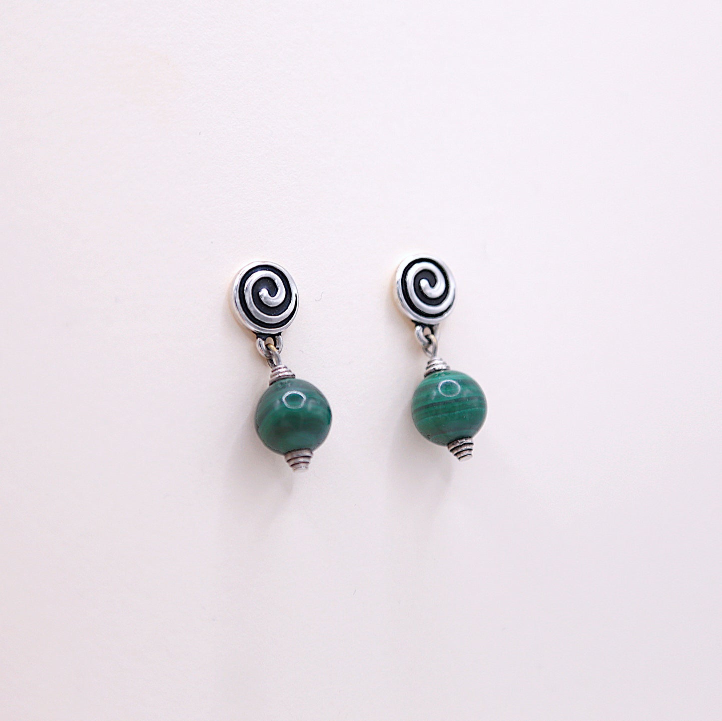 Boucles d'oreilles en Malachite