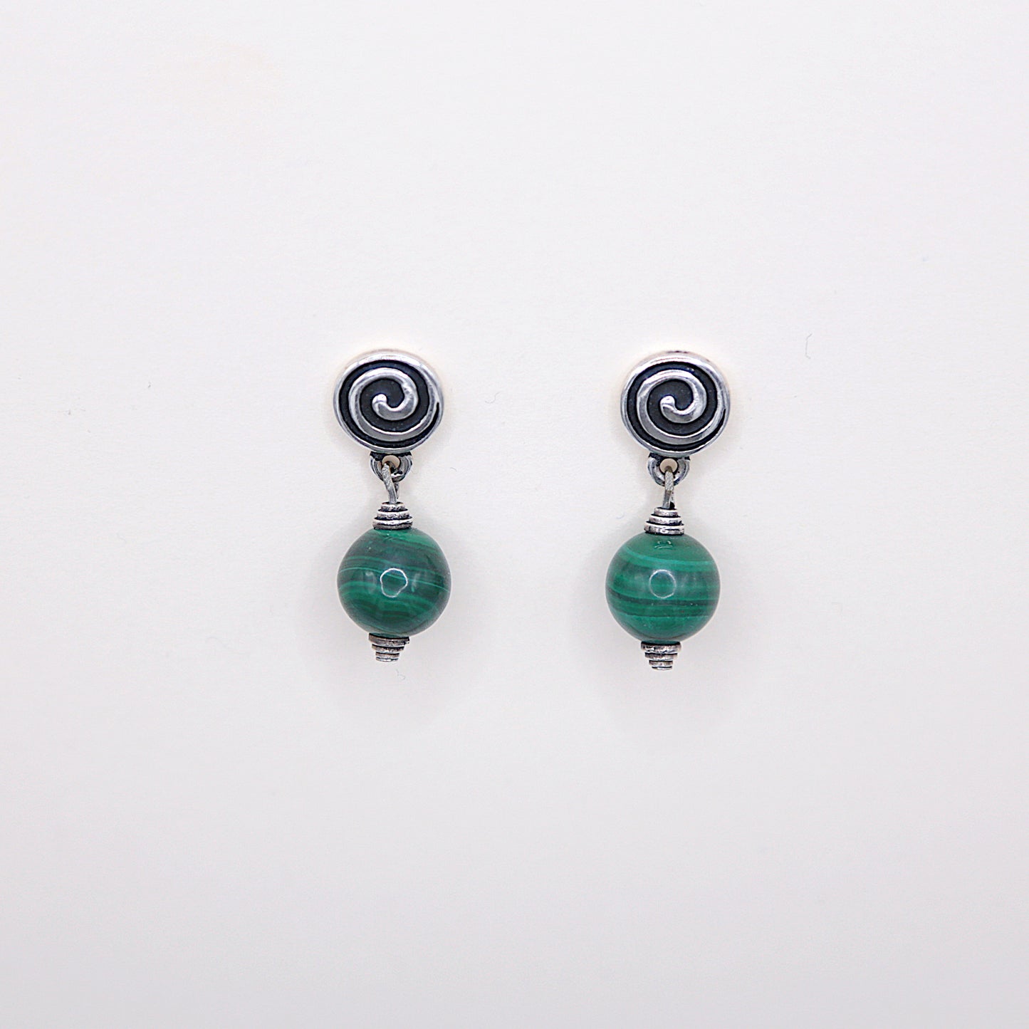 Boucles d'oreilles en Malachite