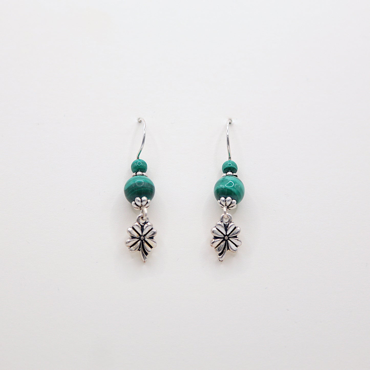 Boucles d'oreilles en Malachite