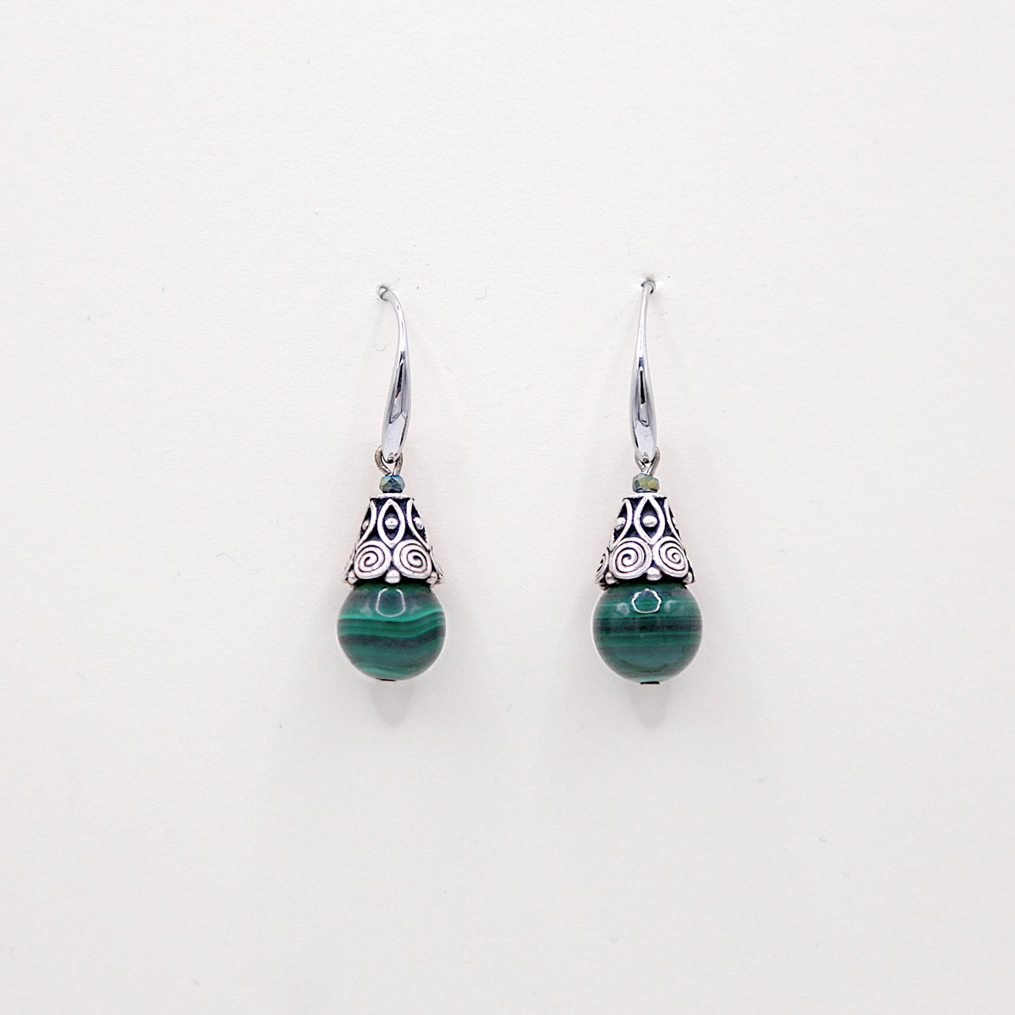 oucles d'oreille en Malachite