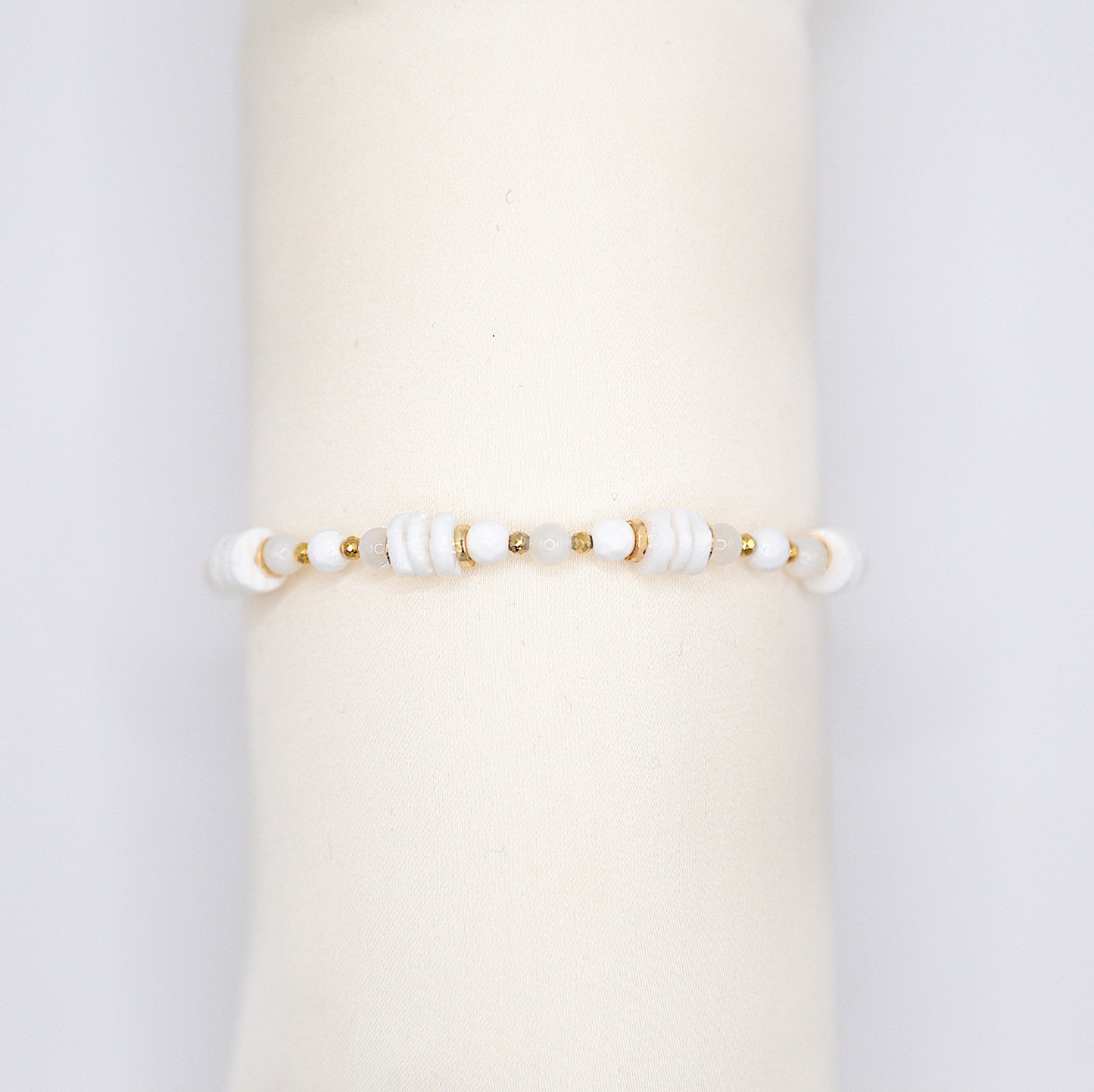 Bracelet en Agate blanche