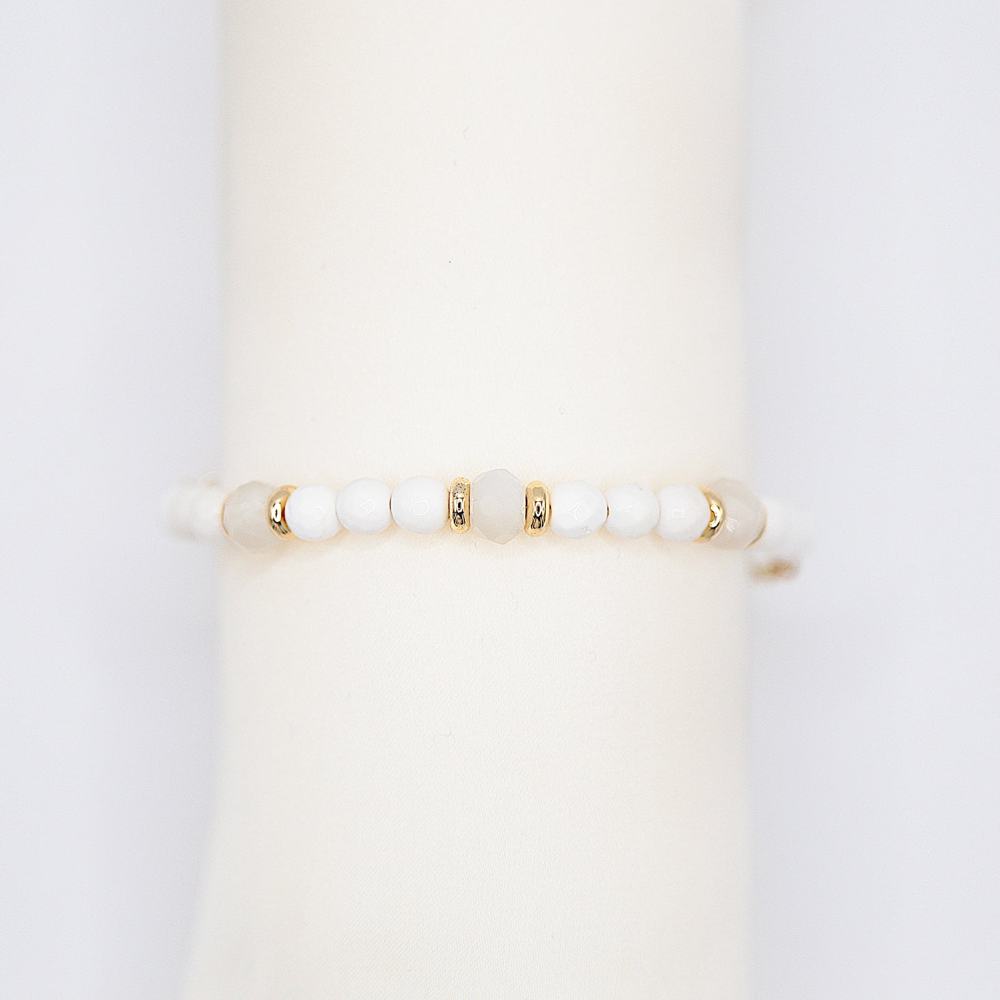 Bracelet en Agate blanche