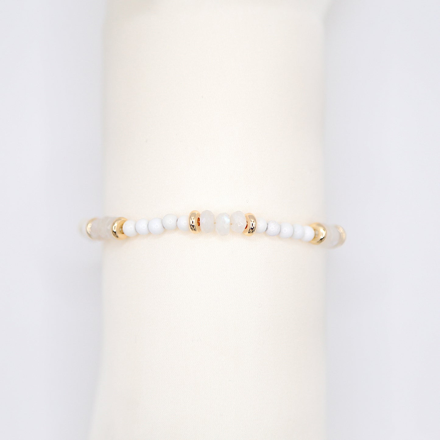 Bracelet Agate et Labradorite blanche