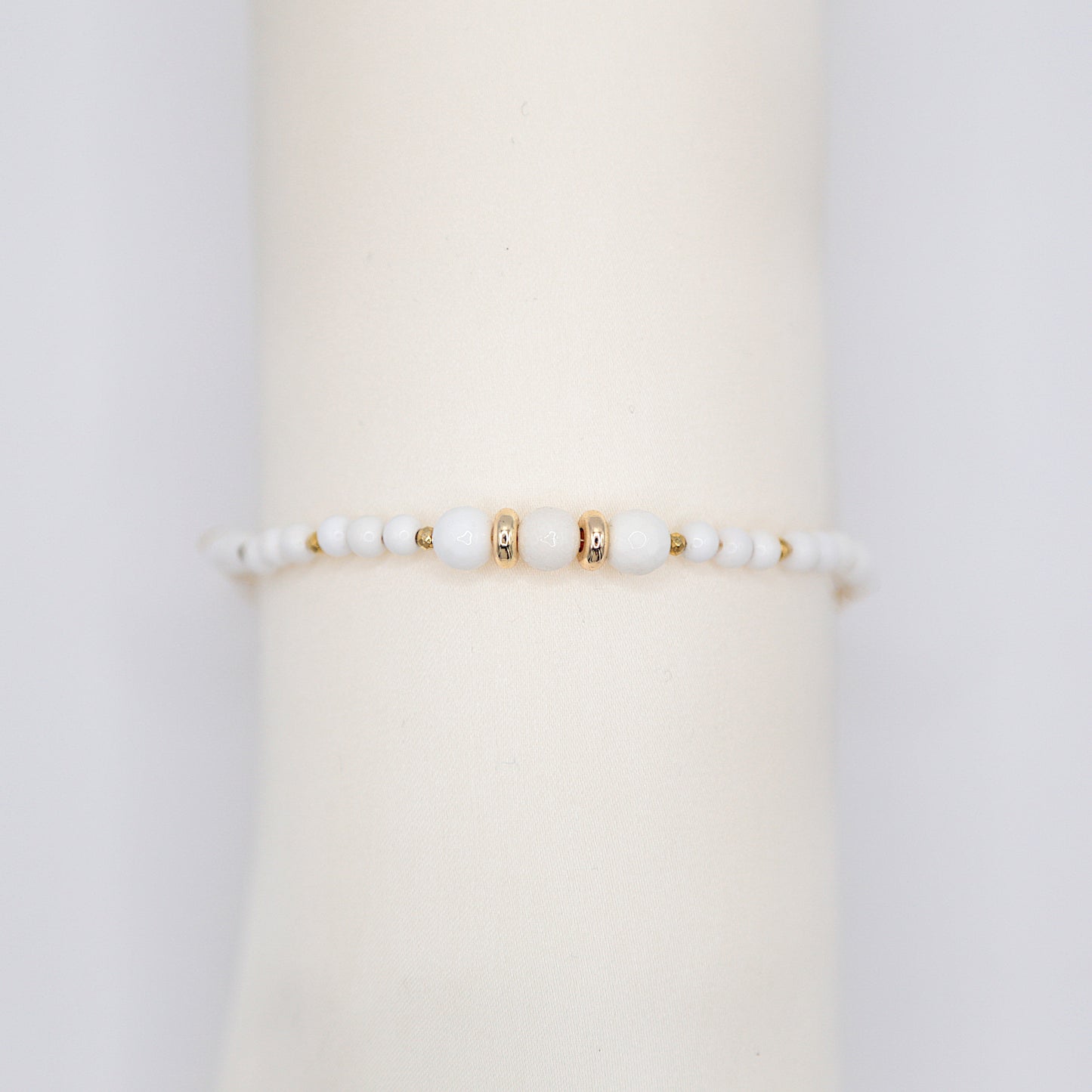 Bracelet en Agate blanche