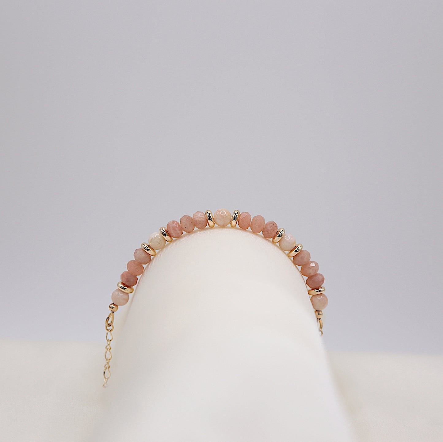Bracelet en Pierre de Lune et Pierre de Soleil