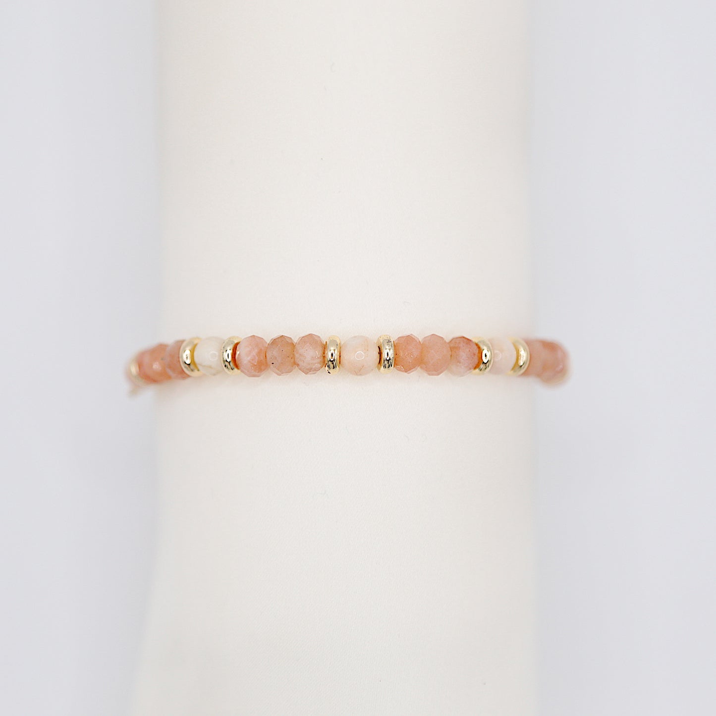 Bracelet en Pierre de Lune et Pierre de Soleil