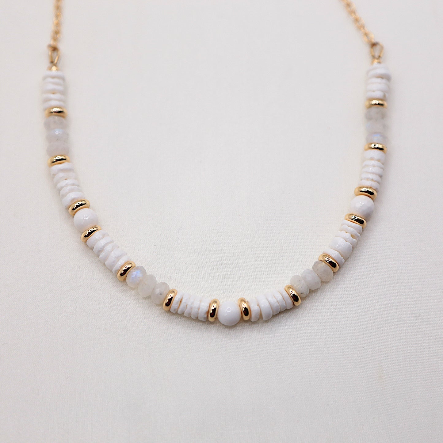 Collier Agate et Labradorite avec perles Heinshi