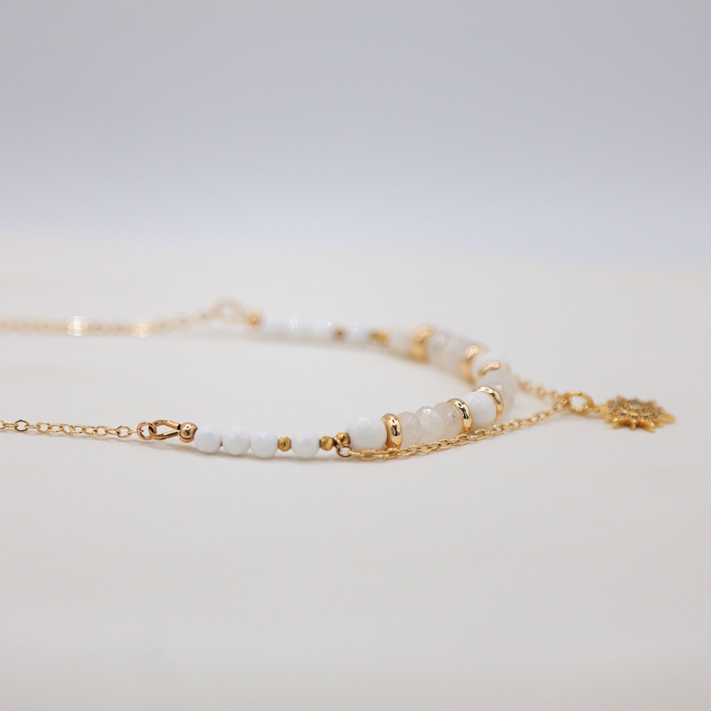 Collier en Agate blanche