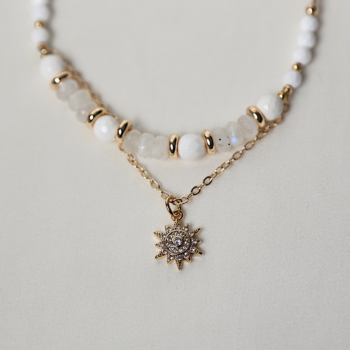Collier en Agate blanche