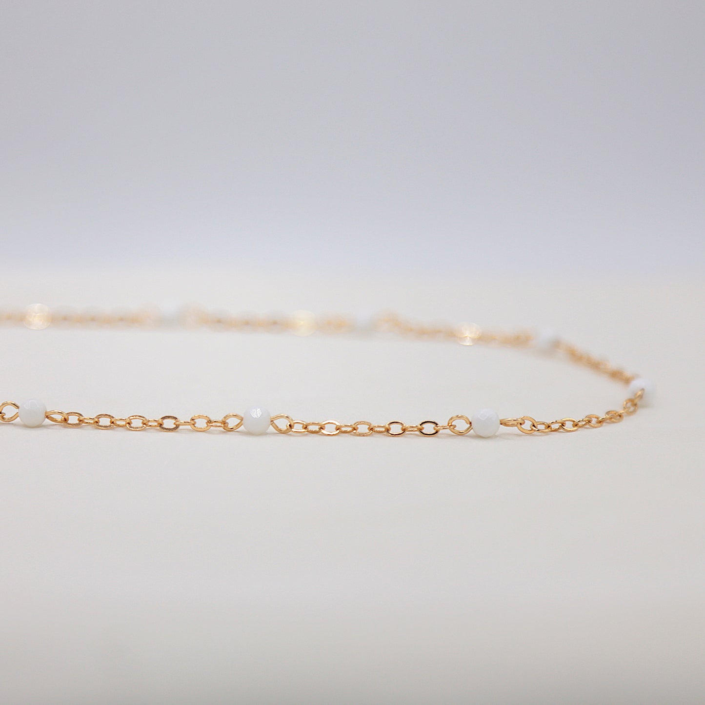 Collier en Agate blanche