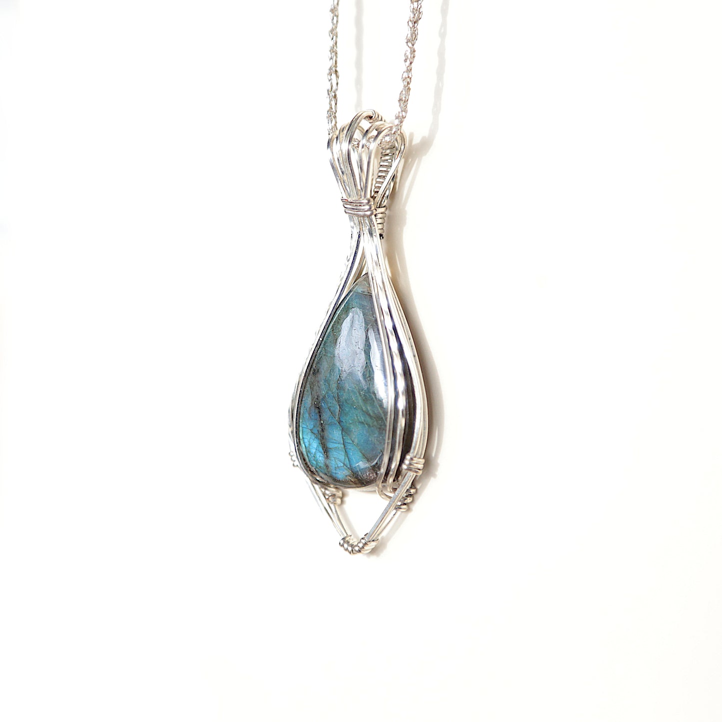 Pendentif Wire Wrapping en Labradorite