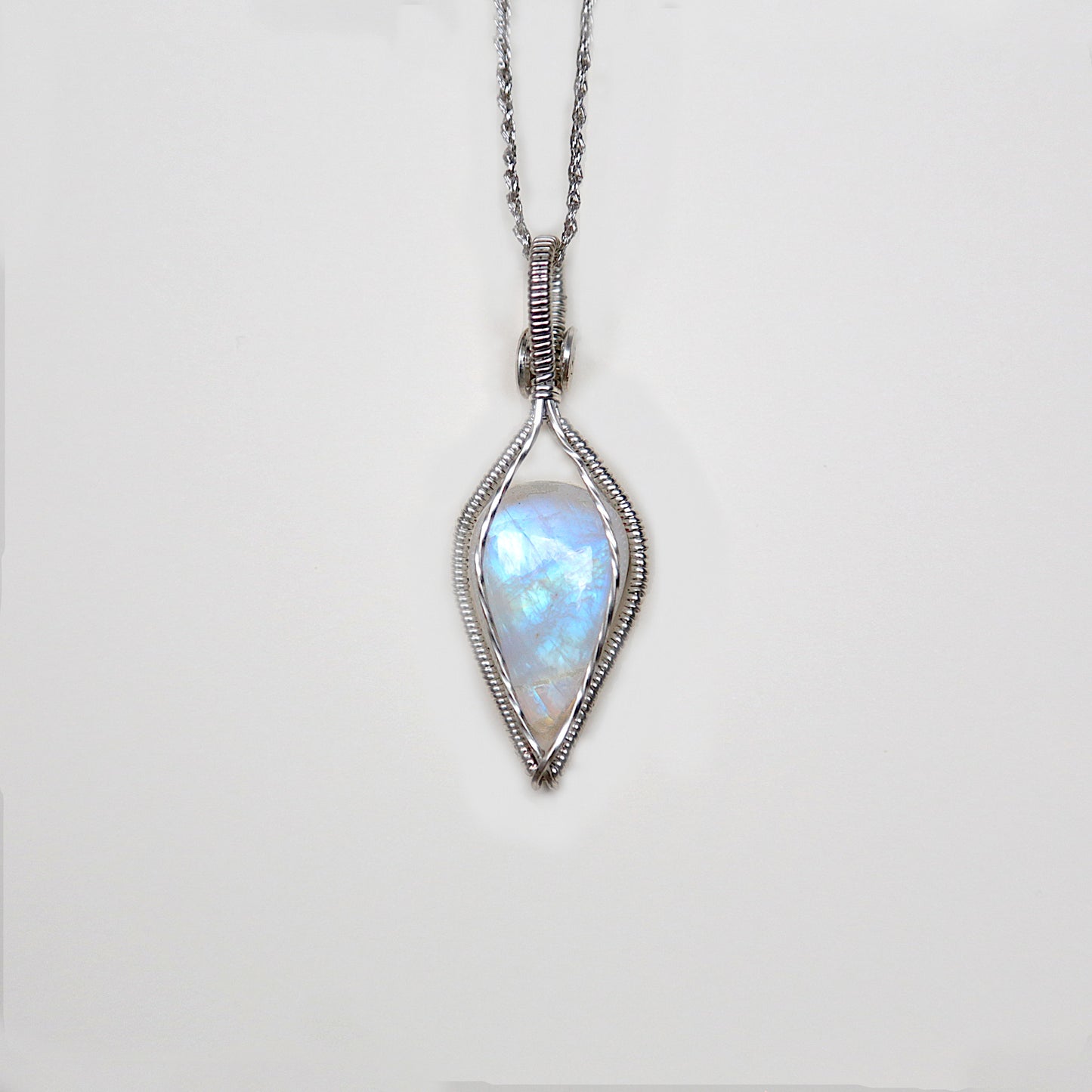 Pendentif Labradorite blanche TOP quality