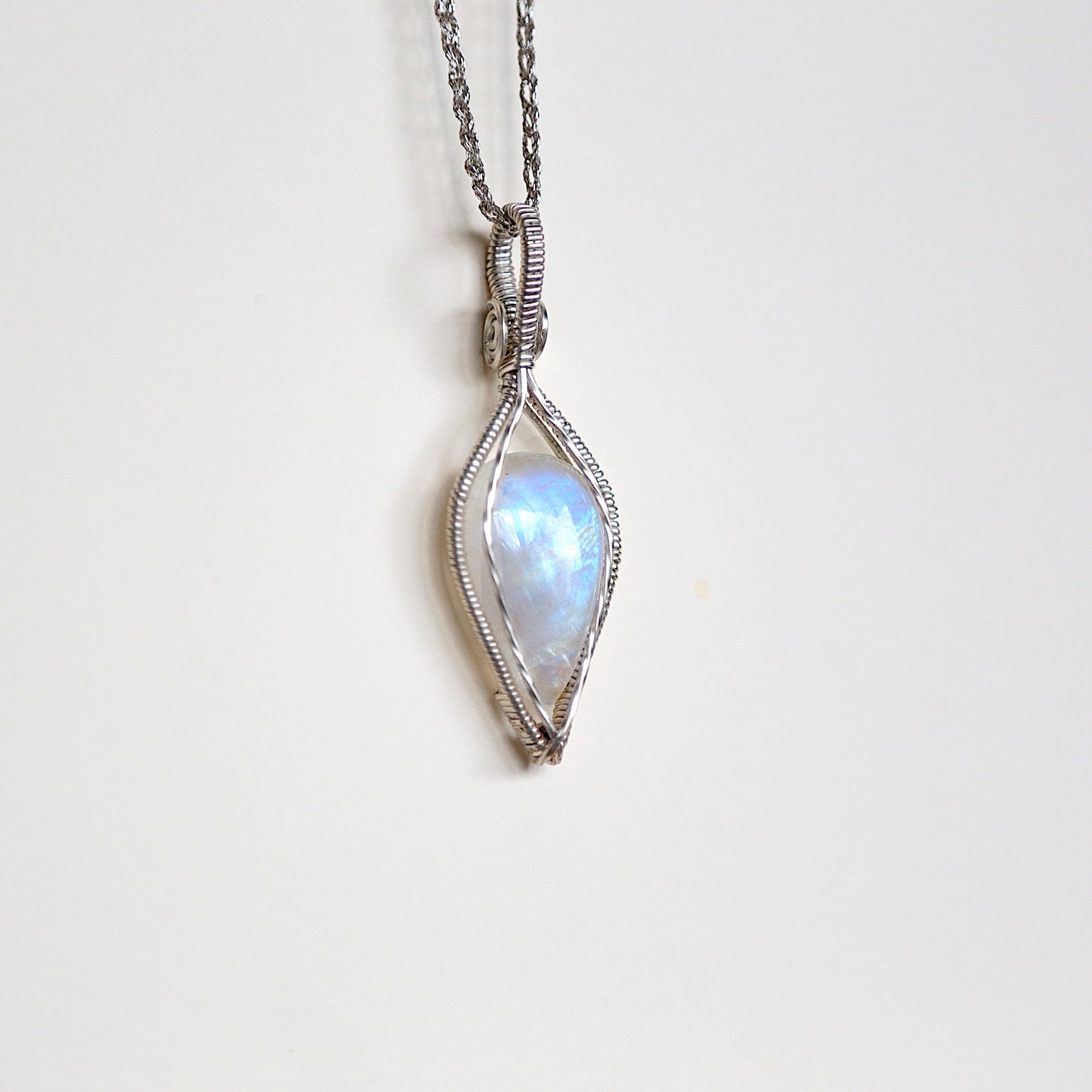 Pendentif Labradorite blanche TOP quality