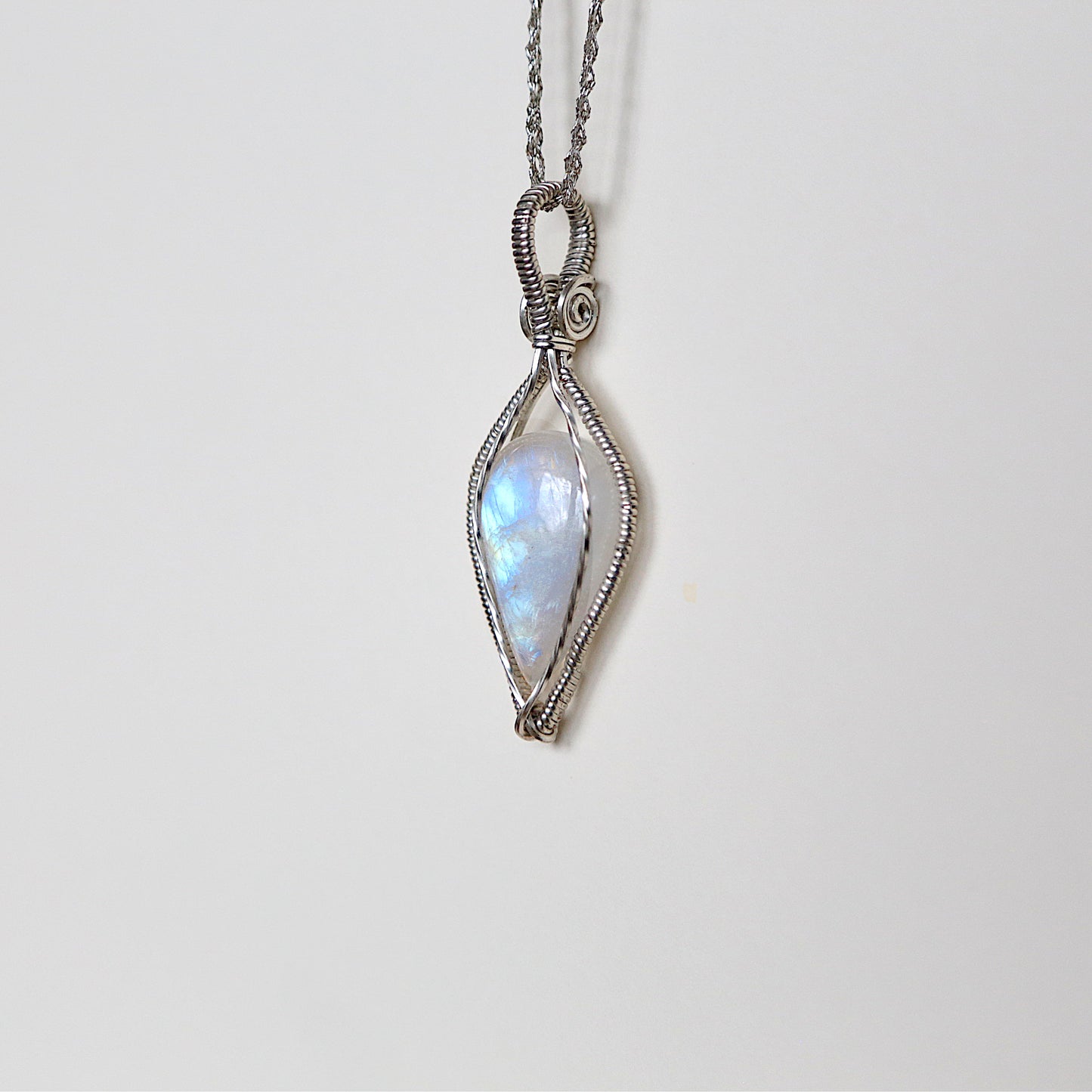 Pendentif Labradorite blanche TOP quality
