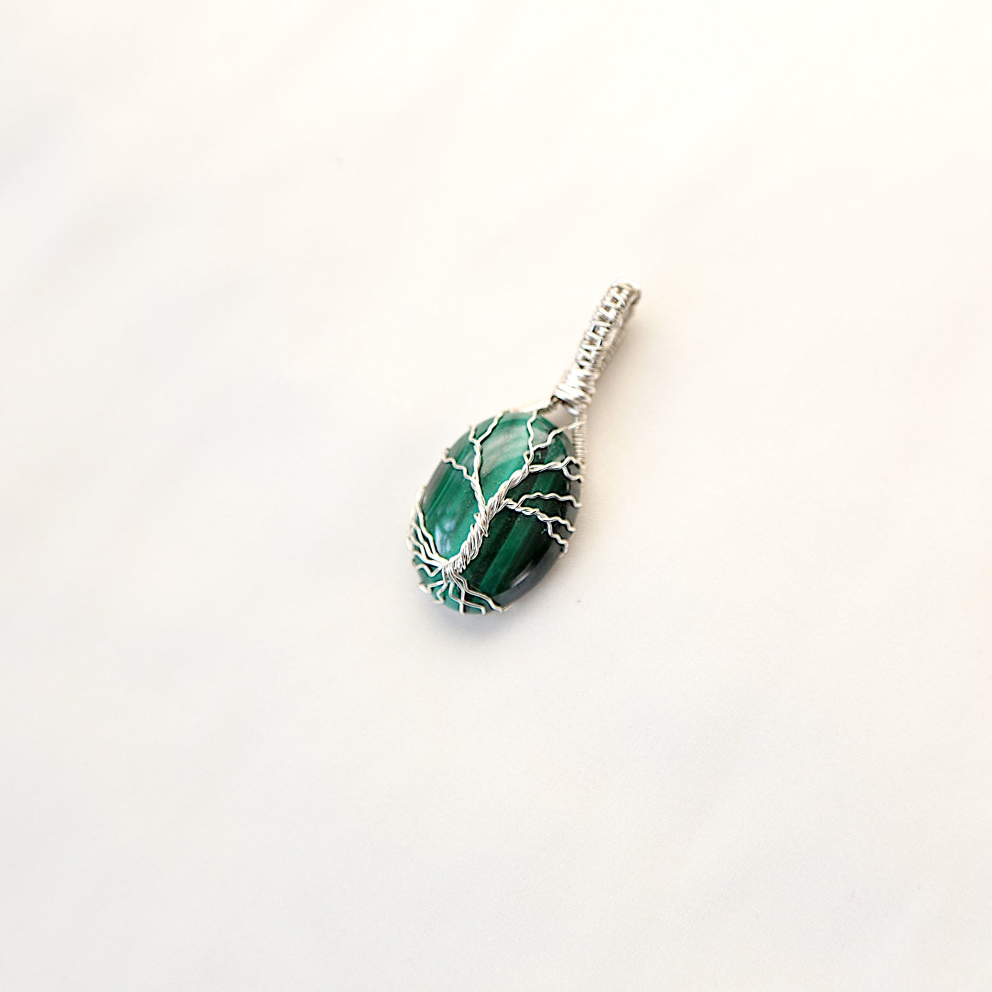 Pendentif Malachite Arbre de Vie