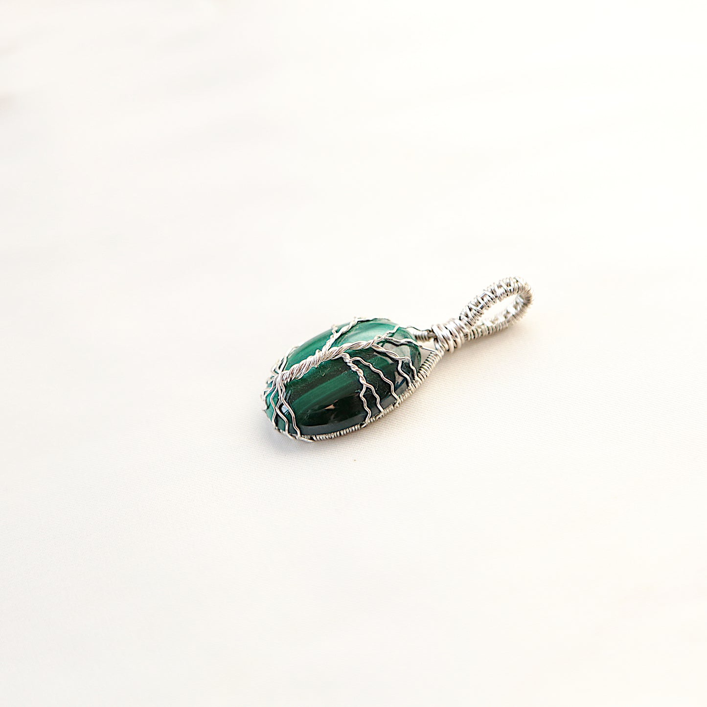 Pendentif Malachite Arbre de Vie