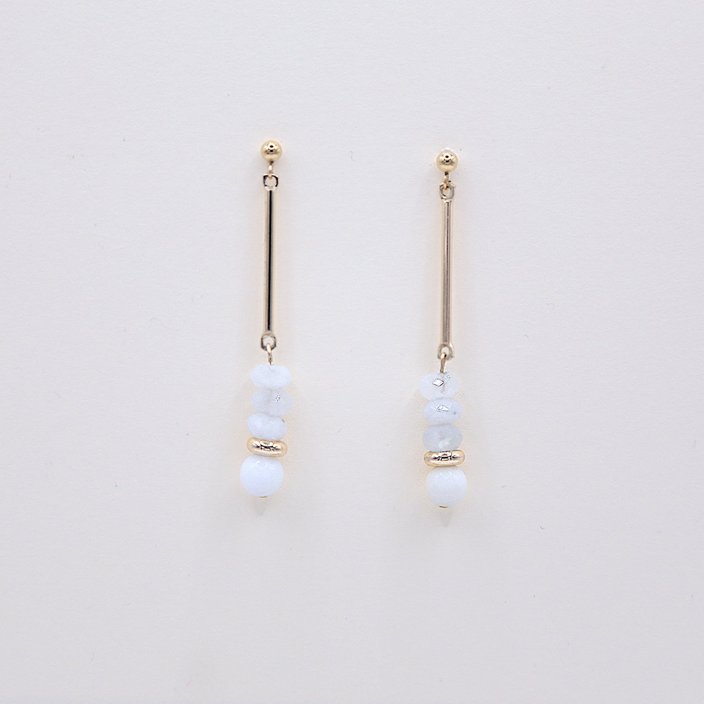Boucles d'oreilles en Agate blanche