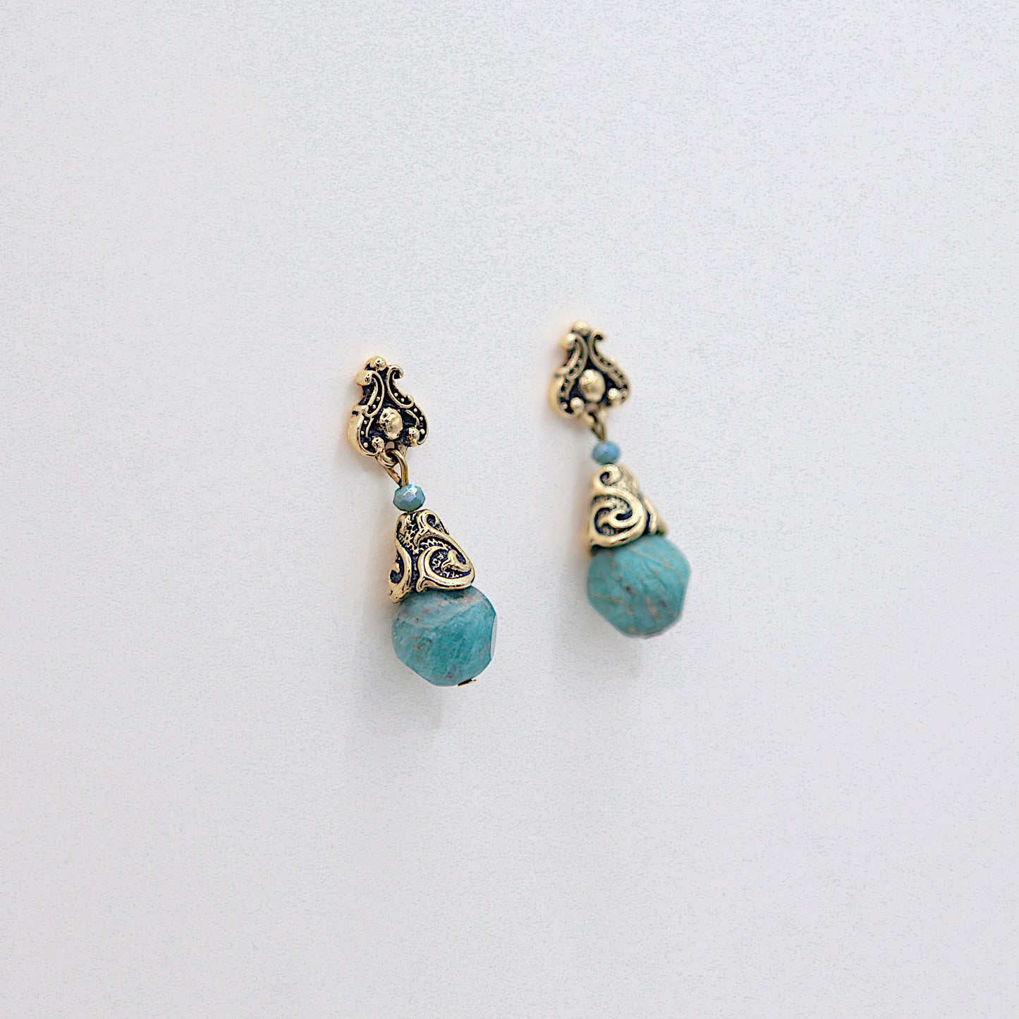Boucles d'oreilles en Amazonite