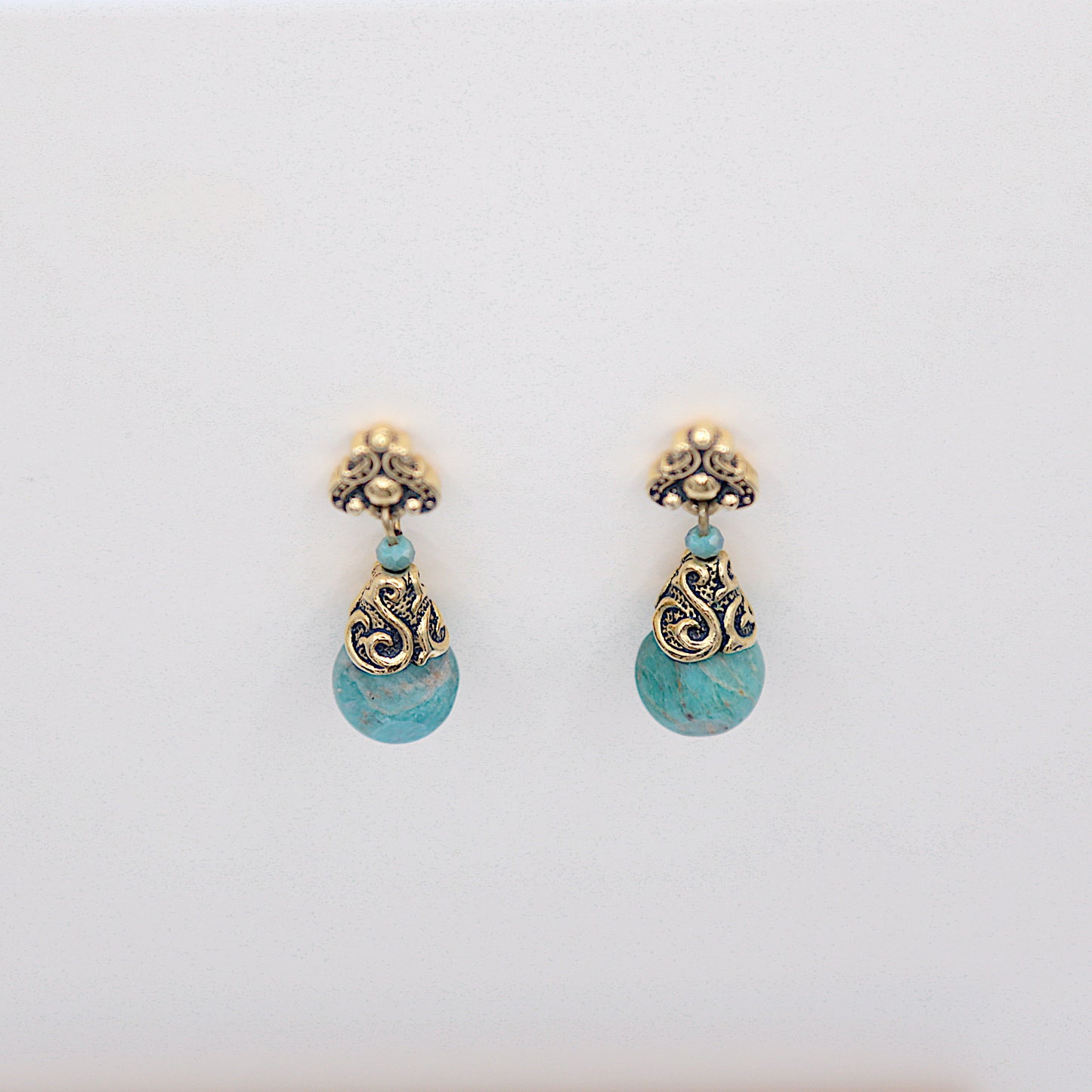 Boucles d'oreilles en Amazonite