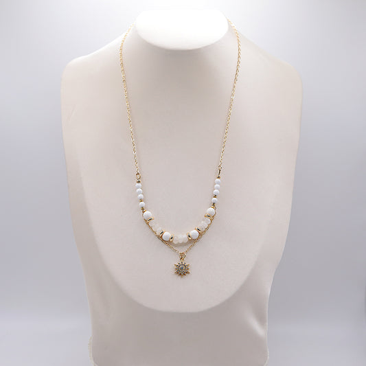 Collier en Agate blanche